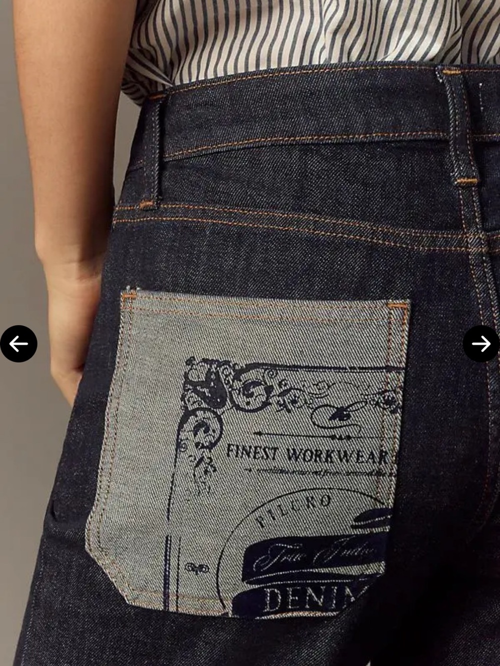 Pilcro X Anthropologie High Rise Cuffed Jeans Dark Wash Straight Wide Leg - Picture 5 of 16